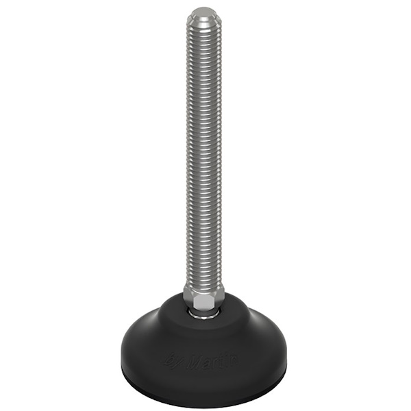 Martin Piede INOX A2 Base Plastica Snodato 30° Antiscivolo D.MM 65 M10/M12/M14 - MARTIN - Immagine 3